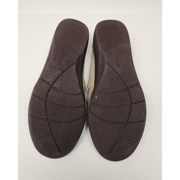 Clarks Cloudsteppers Sillian Stork Fisherman Sand Tan Flat Shoes Size 10M - Picture 6 of 13